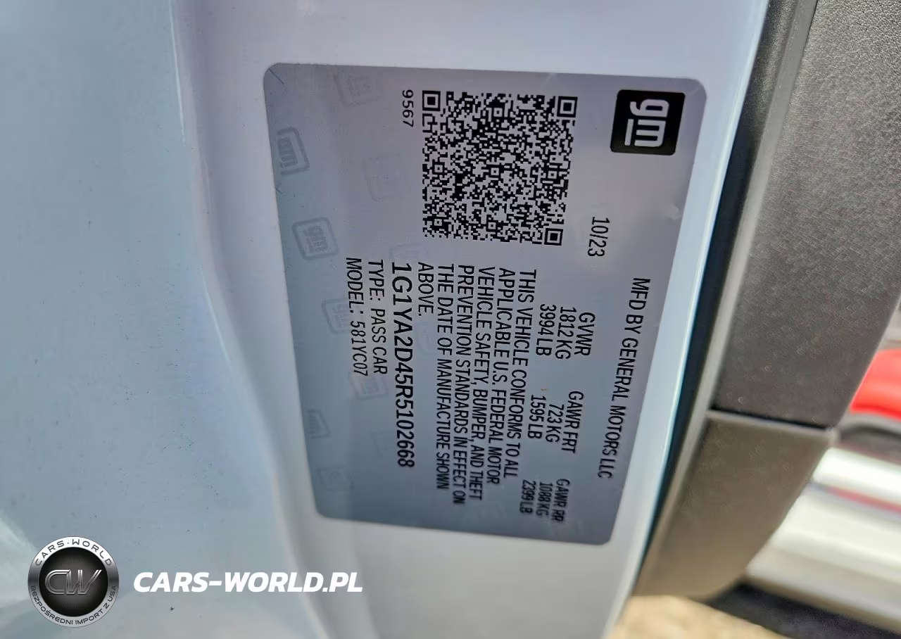 2024 Chevrolet Corvette Stingray 1Lt VIN:1G1YA2D45R5102668 - 13