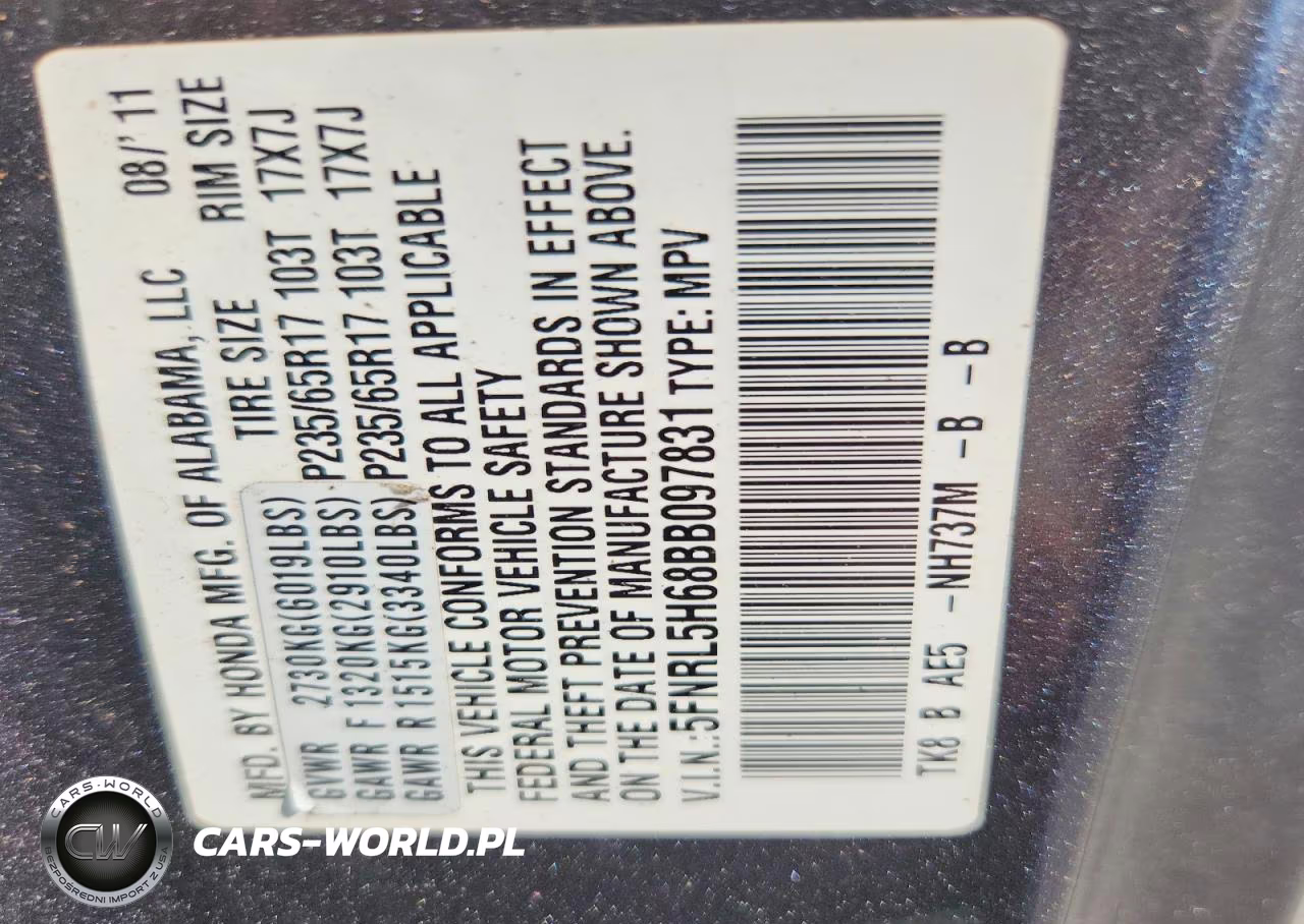 2011 Honda Odyssey Exl VIN:5FNRL5H68BB097831 - 13