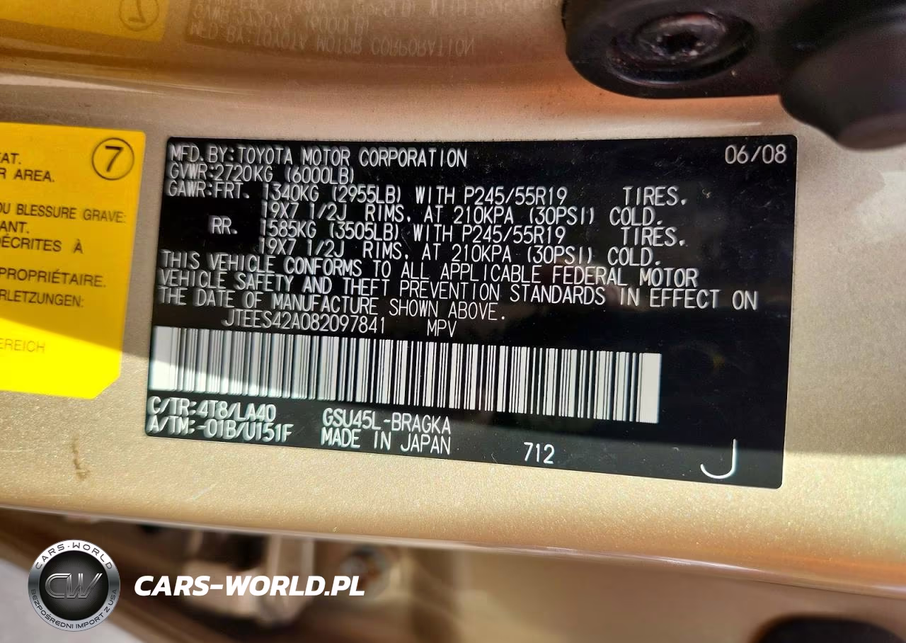 2008 Toyota Highlander Limited VIN:JTEES42A082097841 - 13