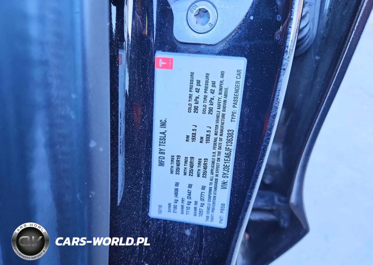 2018 Tesla Model 3 VIN:5YJ3E1EA6JF136383 - 12