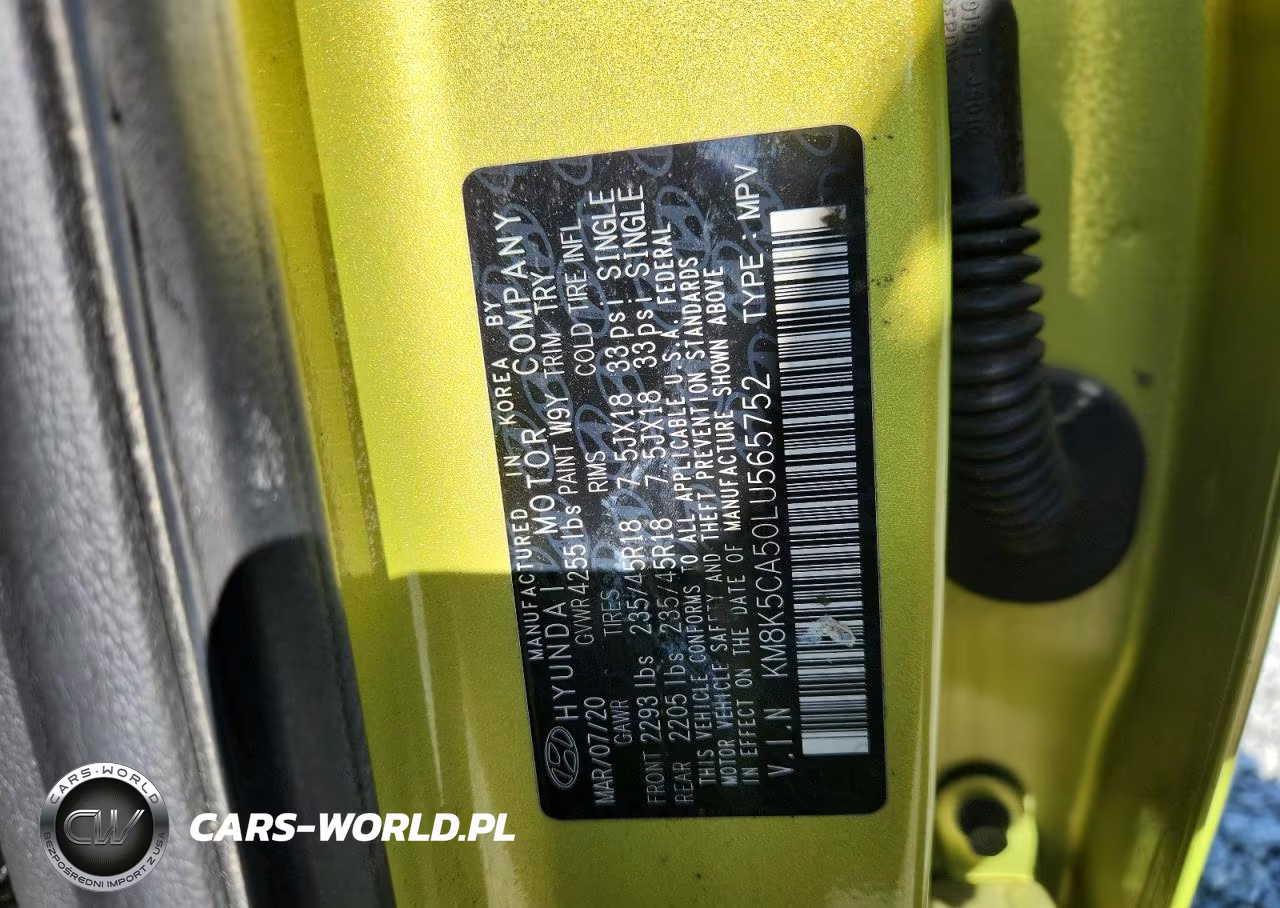 2020 Hyundai Kona Ultimate VIN:KM8K5CA50LU565752 - 13