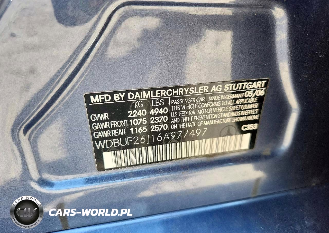 2006 Mercedes-Benz E 320 Cdi VIN:WDBUF26J16A977497 - 12