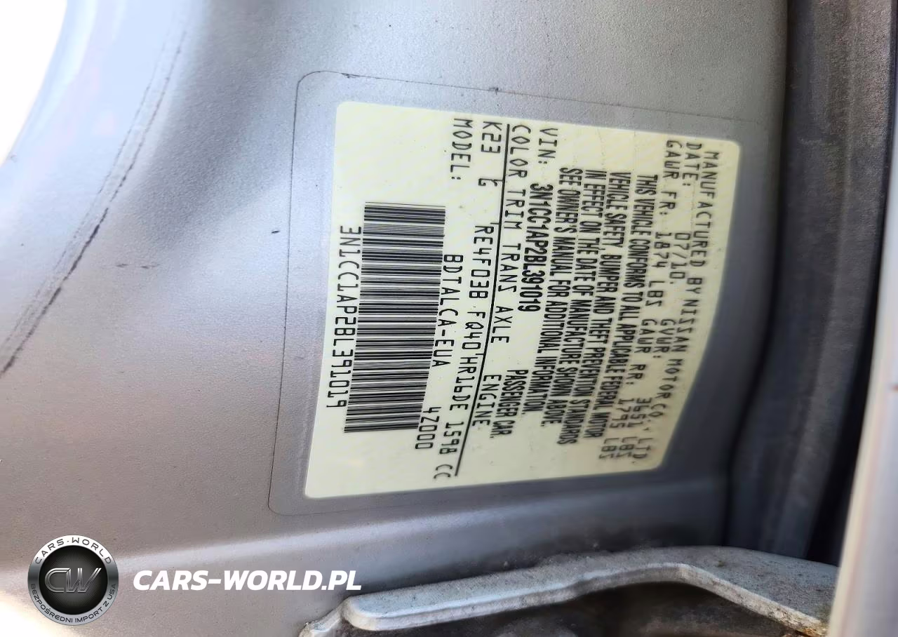 2011 Nissan Versa 1.6 Base VIN:3N1CC1AP2BL391019 - 12