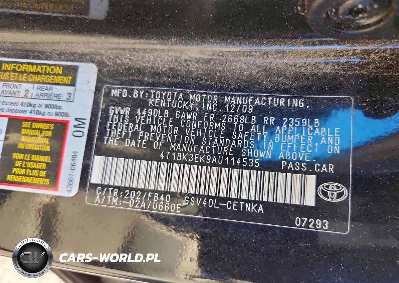 2010 Toyota Camry Le V6 VIN:4T1BK3EK9AU114535 - 13