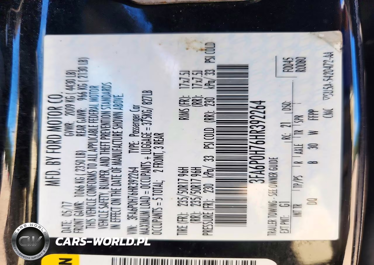 2017 Ford Fusion Se VIN:3FA6P0H76HR392264 - 12