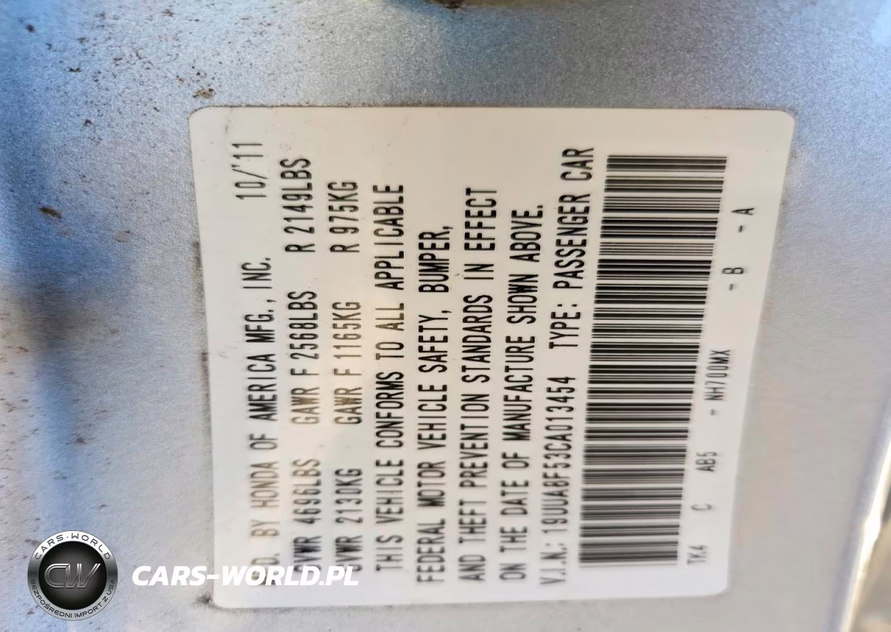 2012 Acura Tl VIN:19UUA8F53CA013454 - 12