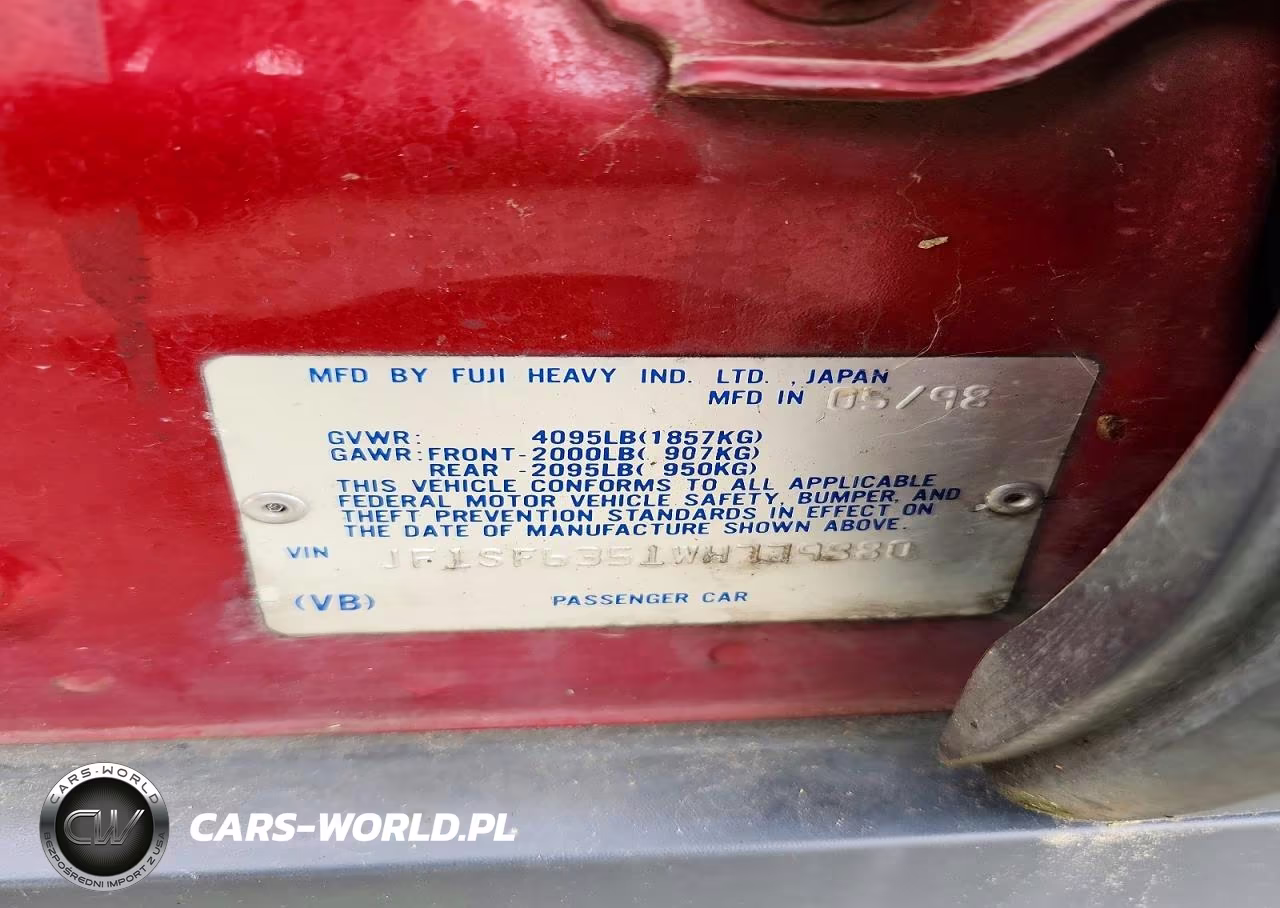 1998 Subaru Forester L VIN:JF1SF6351WH779880 - 13