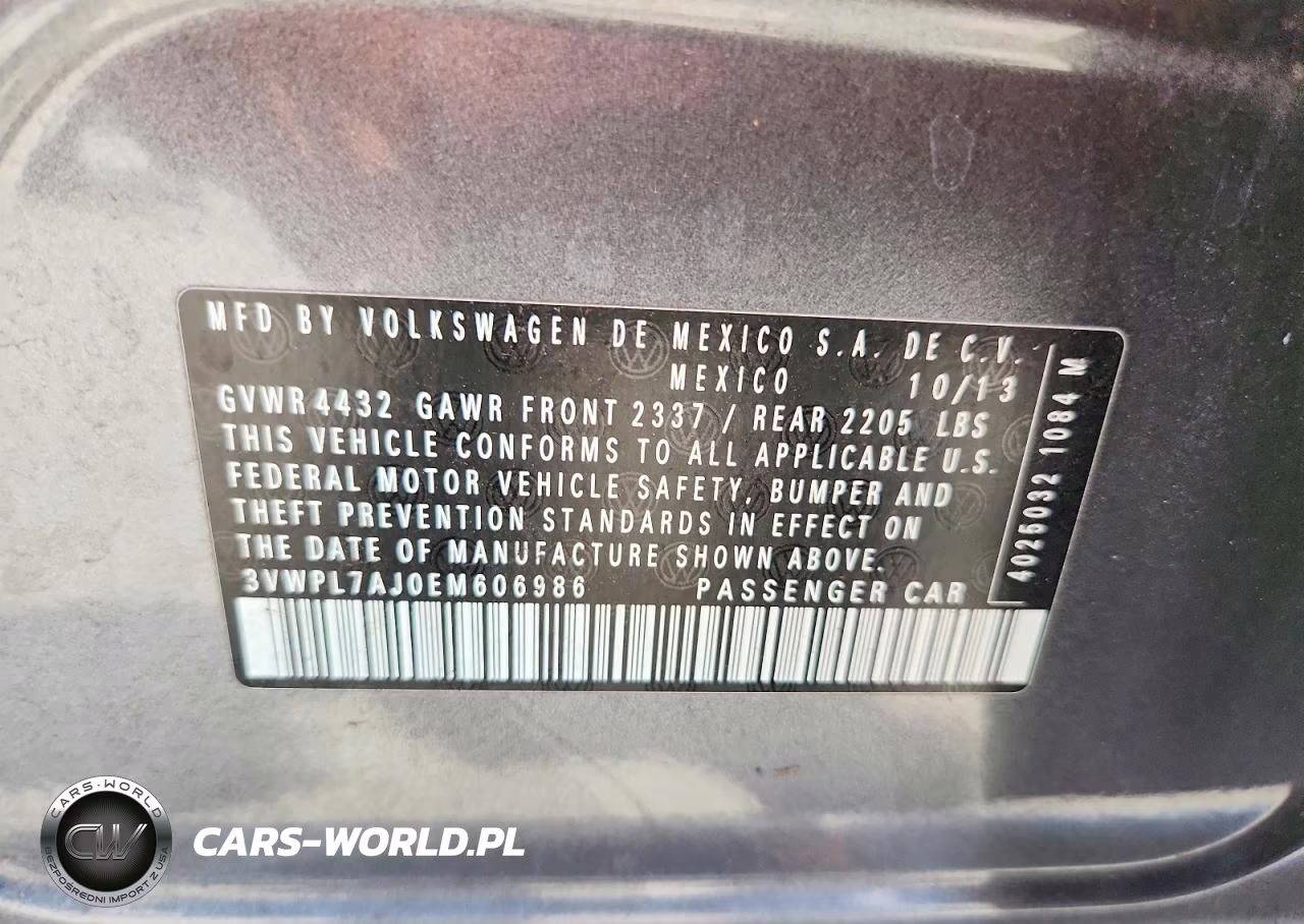 2014 Volkswagen Jetta Tdi VIN:3VWPL7AJ0EM606986 - 12