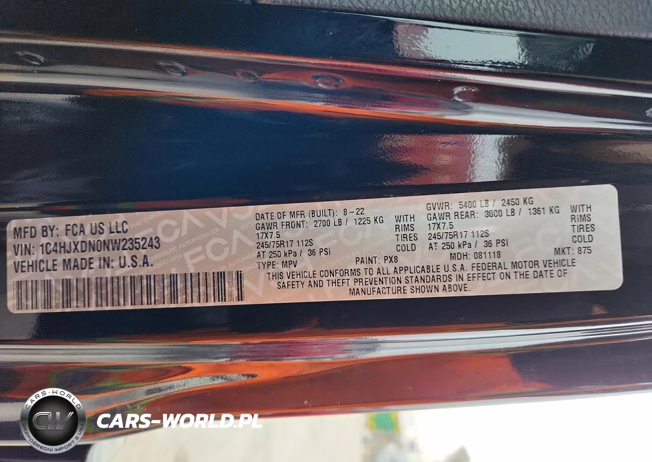 2022 Jeep Wrangler Unlimited Sport 4X4 VIN:1C4HJXDN0NW235243 - 13