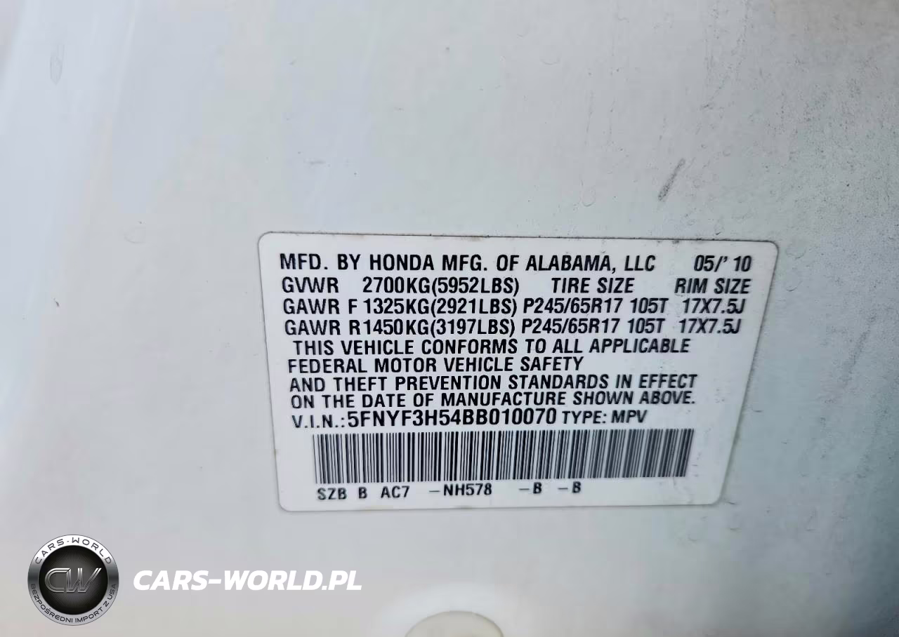 2011 Honda Pilot Exl VIN:5FNYF3H54BB010070 - 13