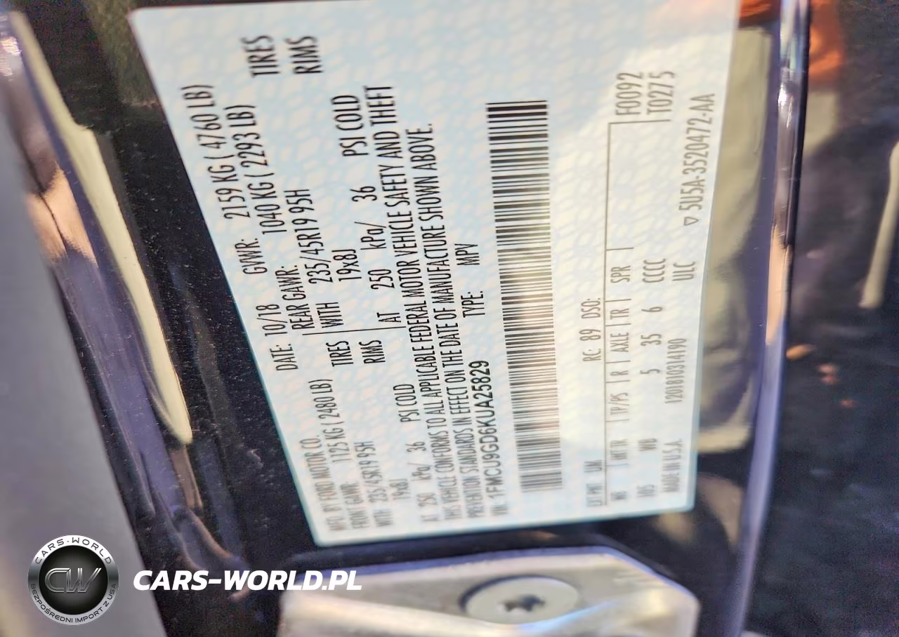 2019 Ford Escape Se VIN:1FMCU9GD6KUA25829 - 14