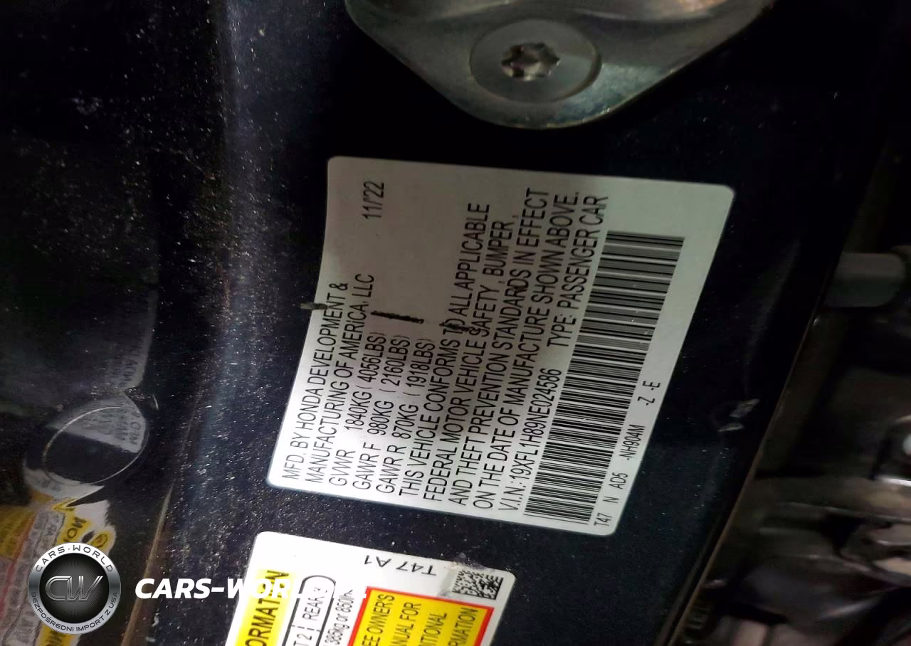 2022 Honda Civic Sport Touring VIN:19XFL1H89NE024586 - 12