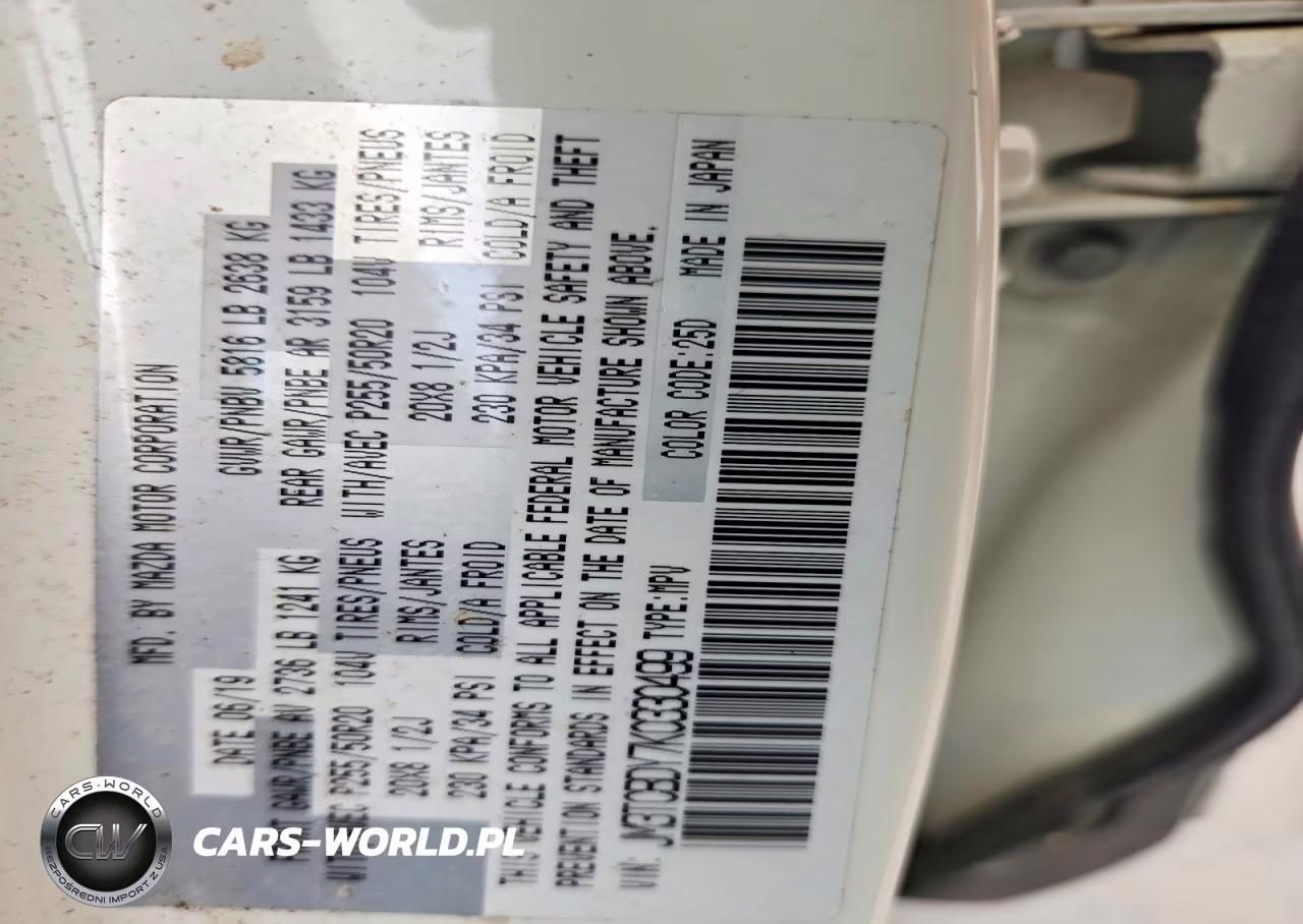2019 Mazda Cx-9 Grand Touring VIN:JM3TCBDY7K0330499 - 13