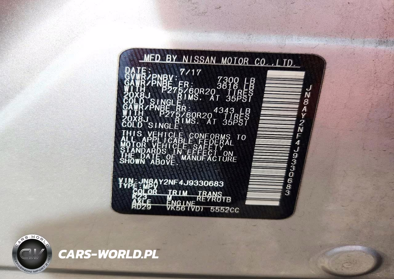 2018 Nissan Armada Platinum VIN:JN8AY2NF4J9330683 - 13
