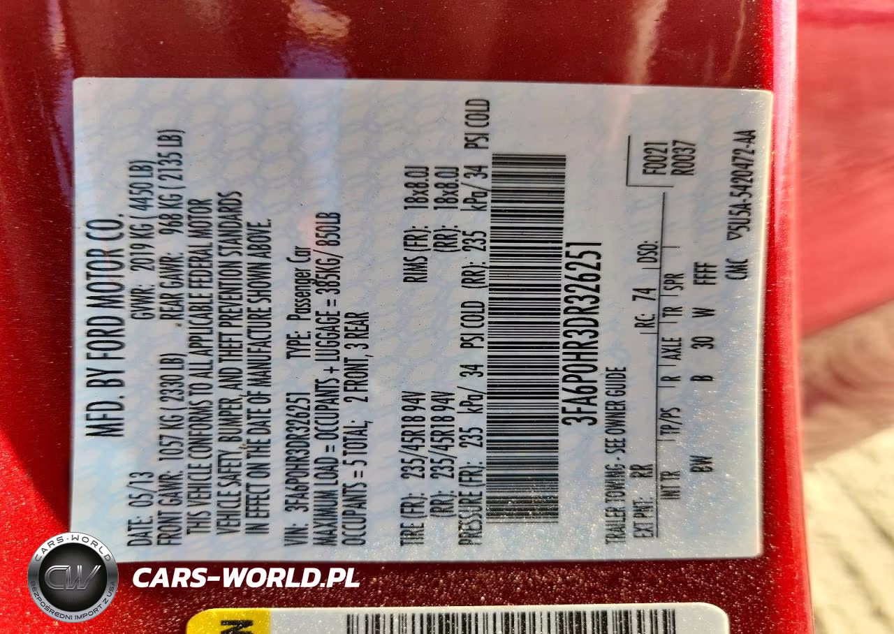 2013 Ford Fusion Se VIN:3FA6P0HR3DR326251 - 12