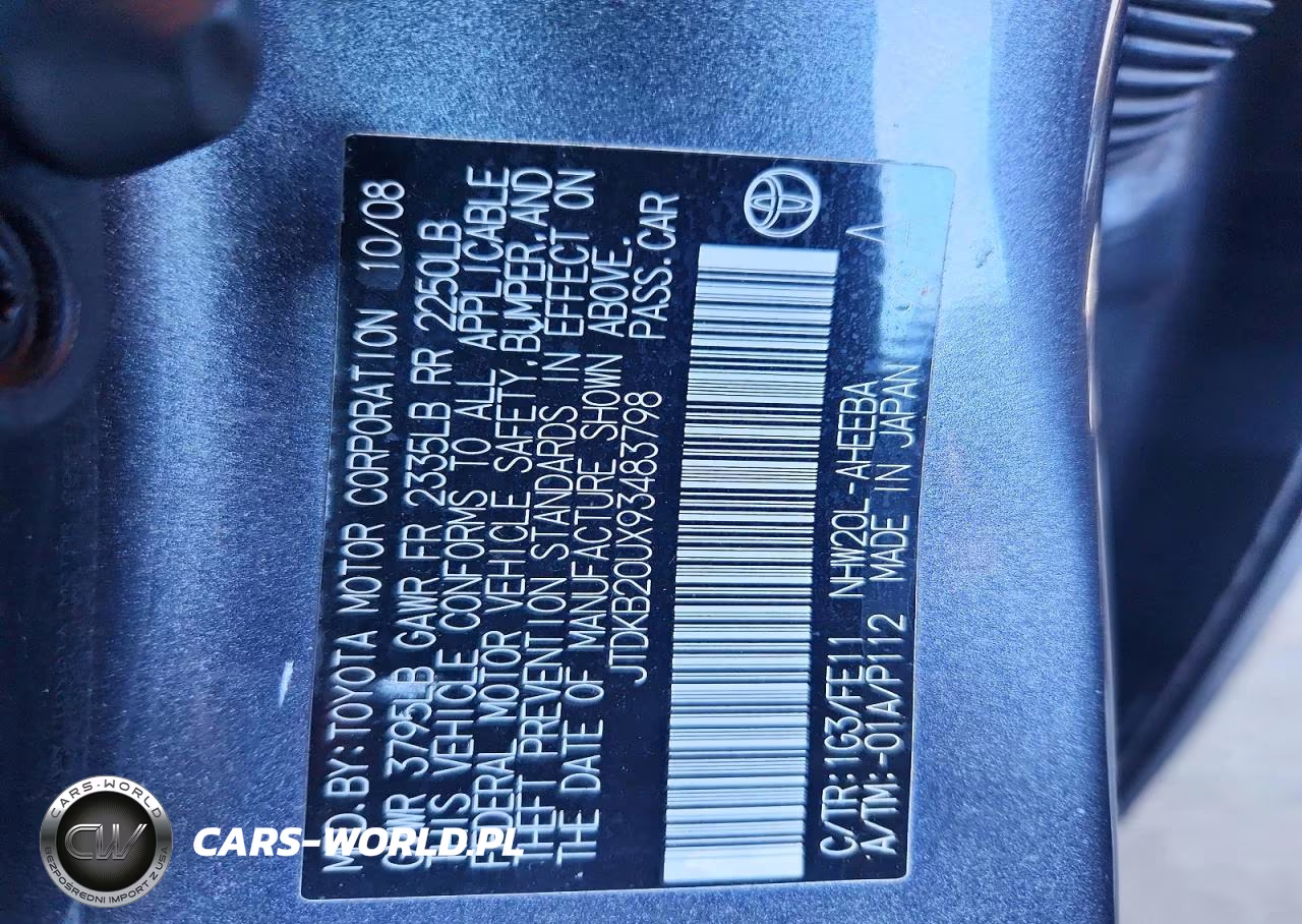 2009 Toyota Prius Base VIN:JTDKB20UX93483798 - 13