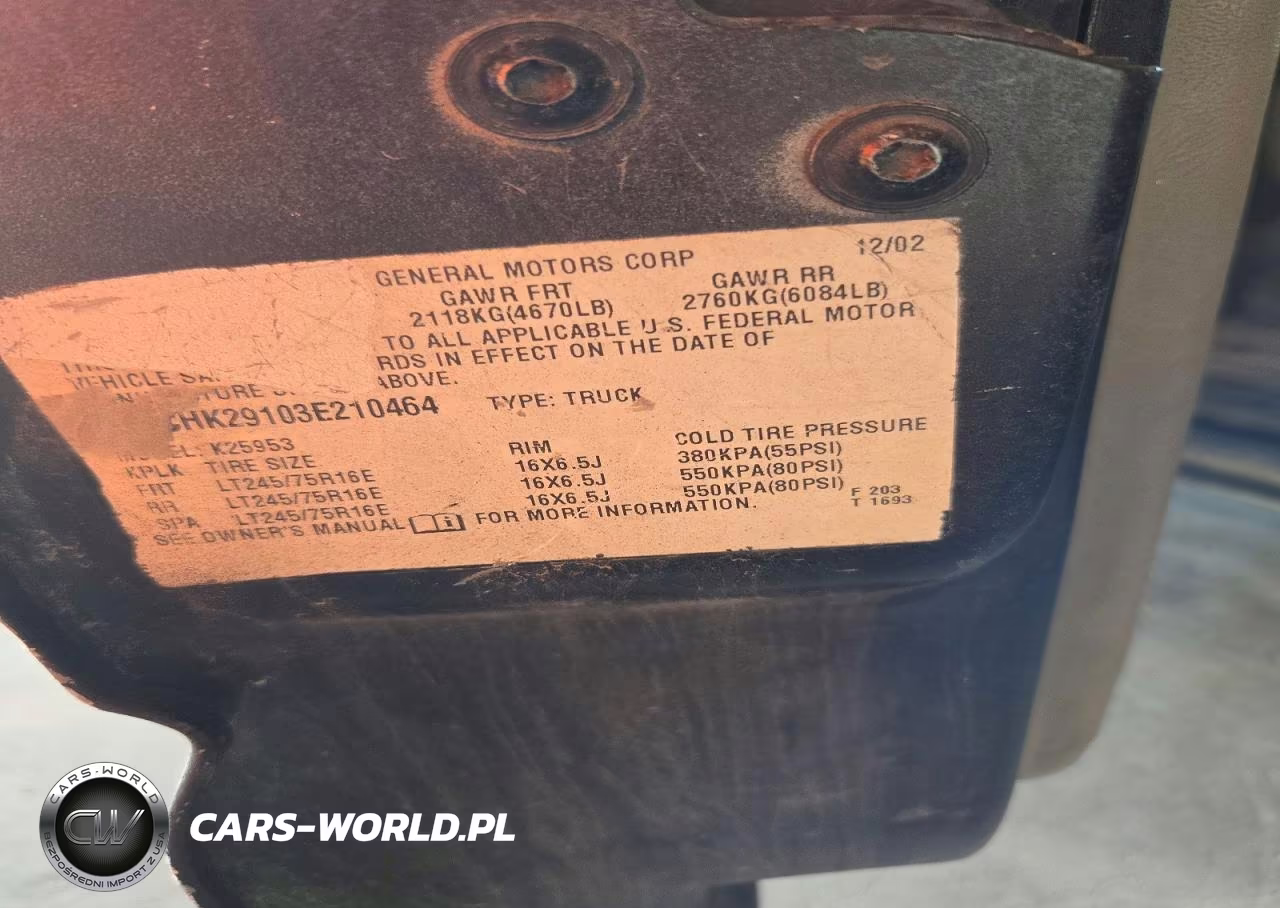 2003 Chevrolet Silverado K2500 Heavy Duty VIN:1GCHK29103E210464 - 12
