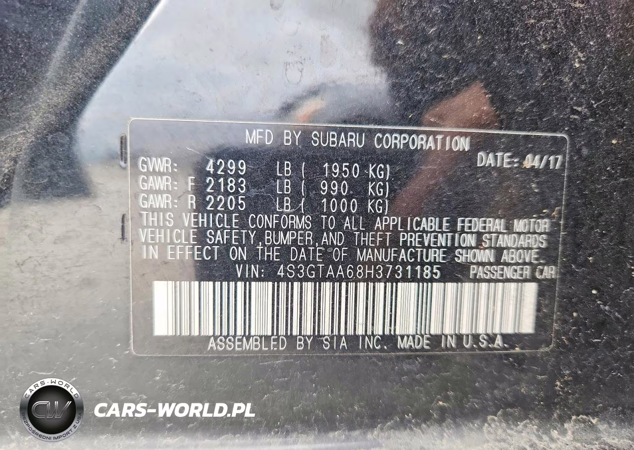 2017 Subaru Impreza VIN:4S3GTAA68H3731185 - 12