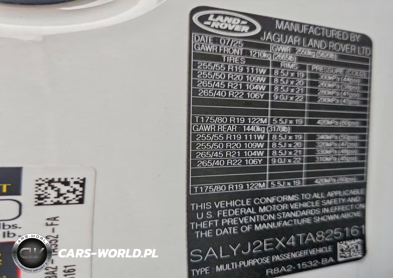2026 Land Rover Range Rover Velar S VIN:SALYJ2EX4TA825161 - 13