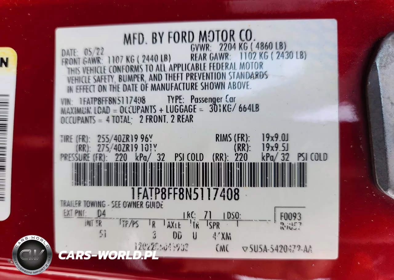 2022 Ford Mustang Gt VIN:1FATP8FF8N5117408 - 13