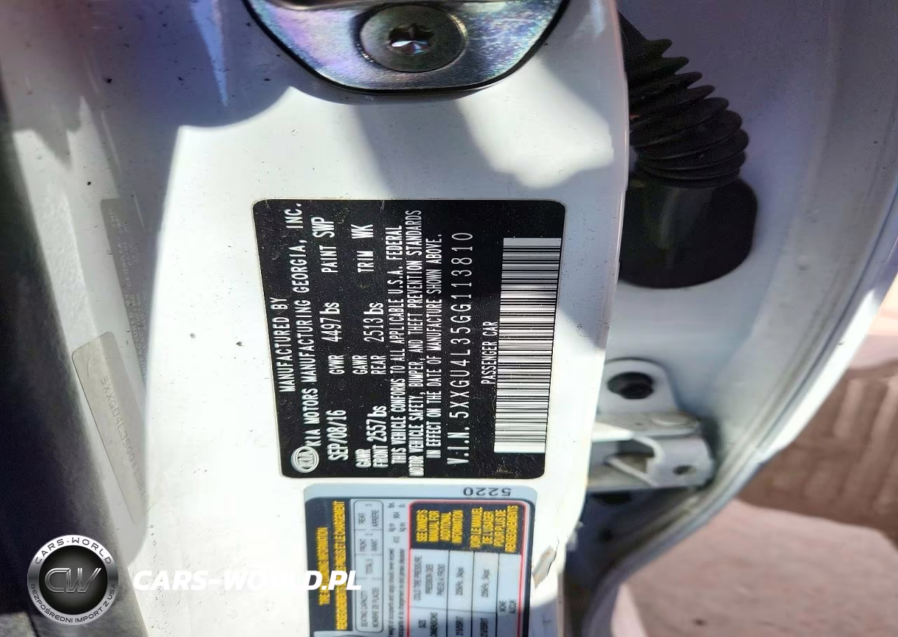 2016 Kia Optima Ex VIN:5XXGU4L35GG113810 - 12