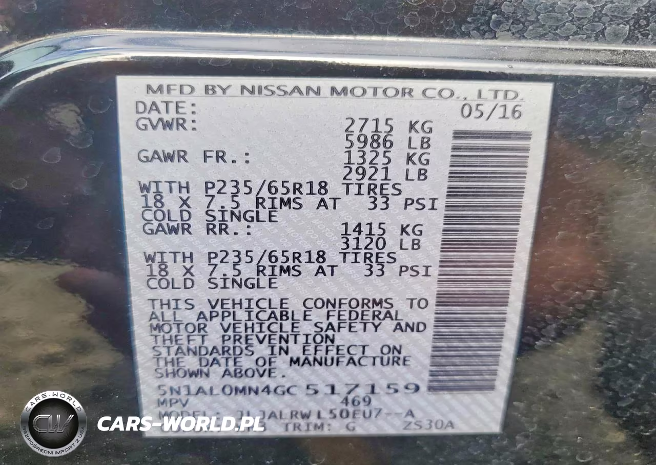 2016 Infiniti Qx60 Base VIN:5N1AL0MN4GC517159 - 13