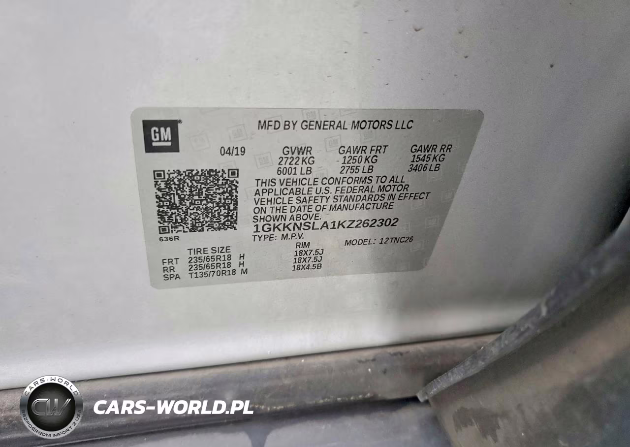 2019 GMC Acadia Sle VIN:1GKKNSLA1KZ262302 - 13