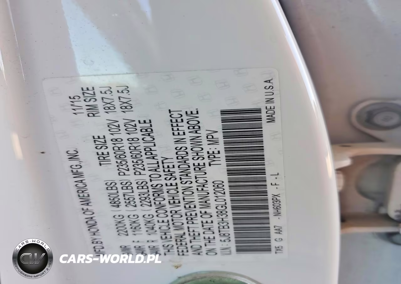 2016 Acura Rdx VIN:5J8TB3H38GL012060 - 13