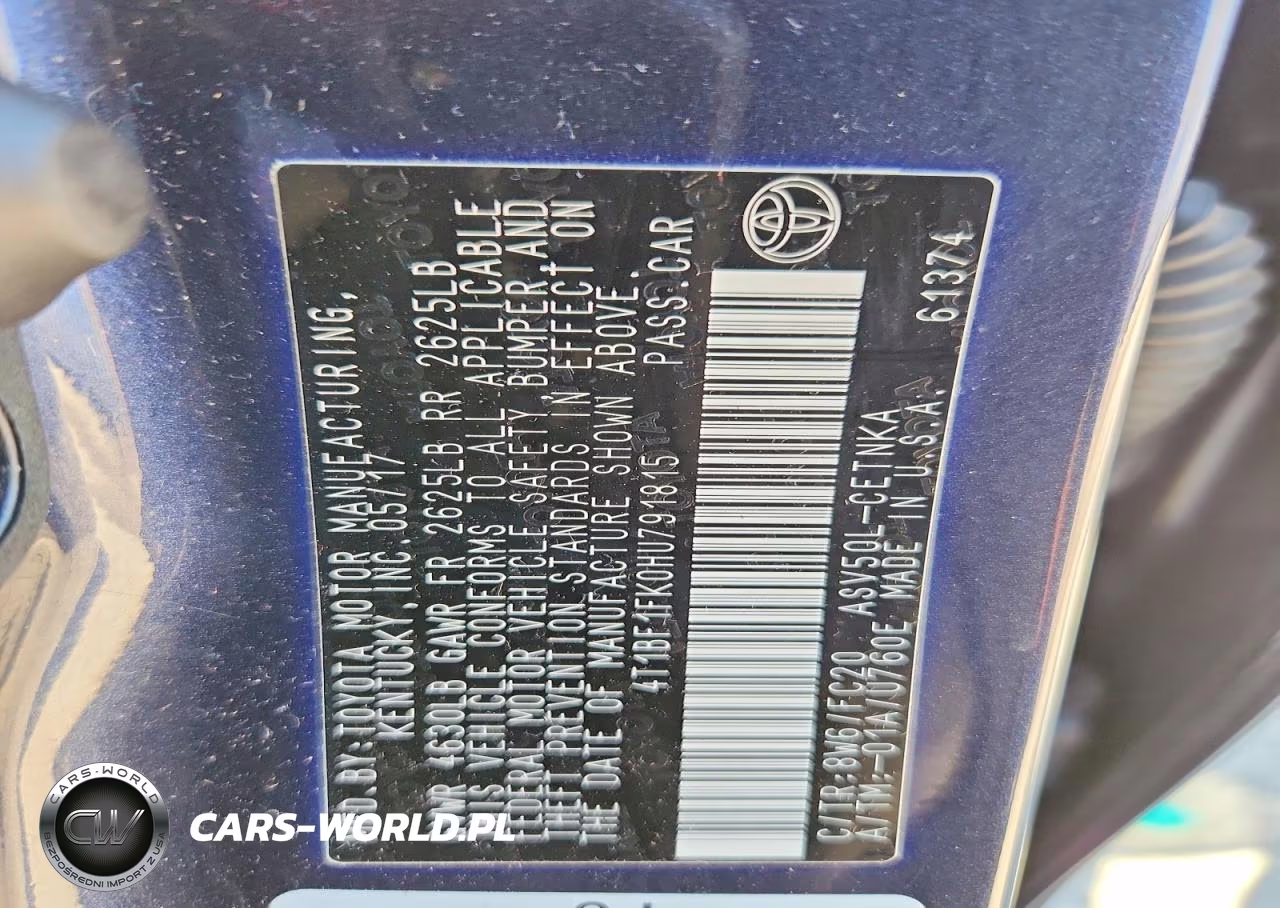 2017 Toyota Camry Le VIN:4T1BF1FK0HU791815 - 12