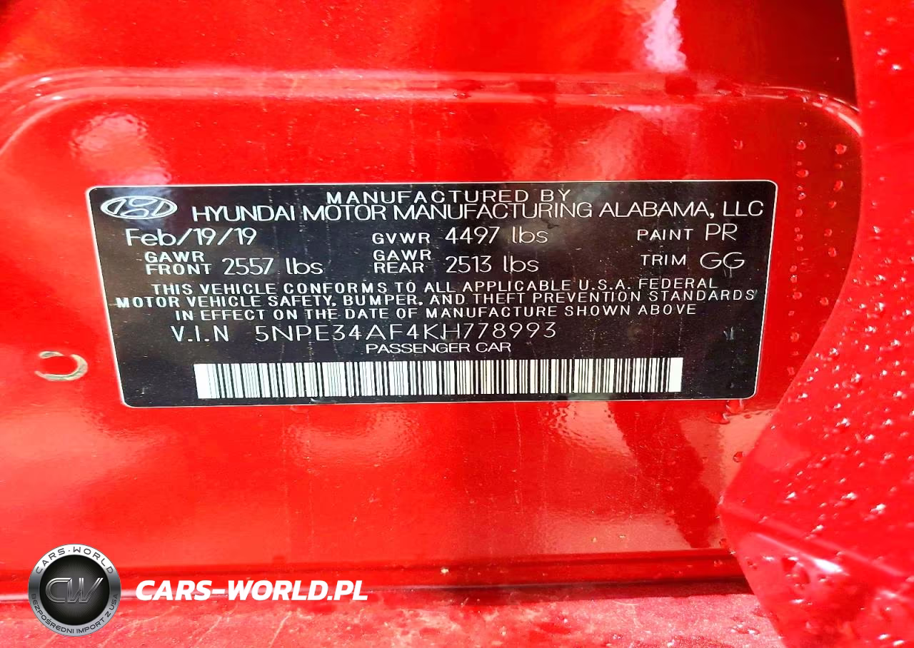 2019 Hyundai Sonata Limited VIN:5NPE34AF4KH778993 - 12
