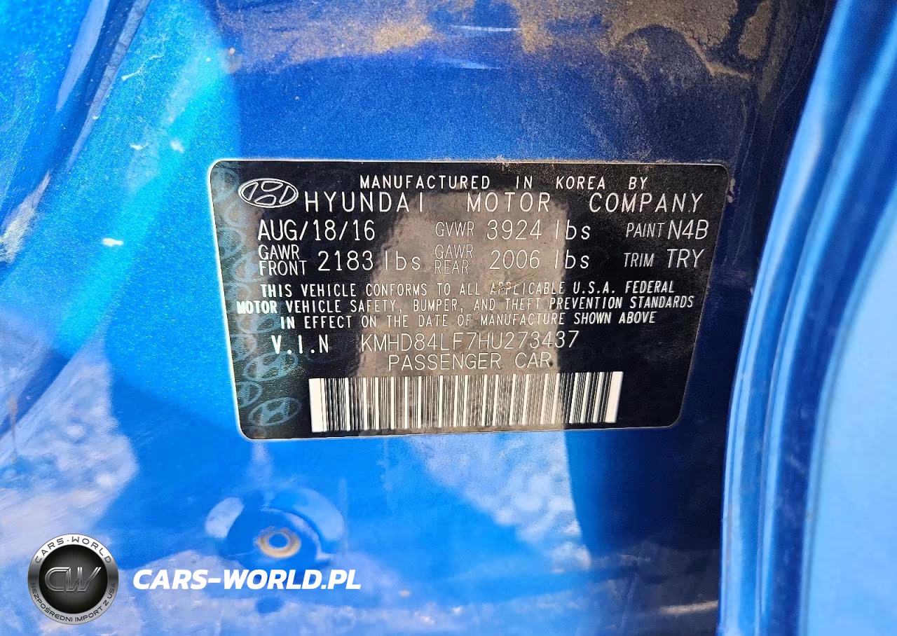2017 Hyundai Elantra Value Edition VIN:KMHD84LF7HU273437 - 12