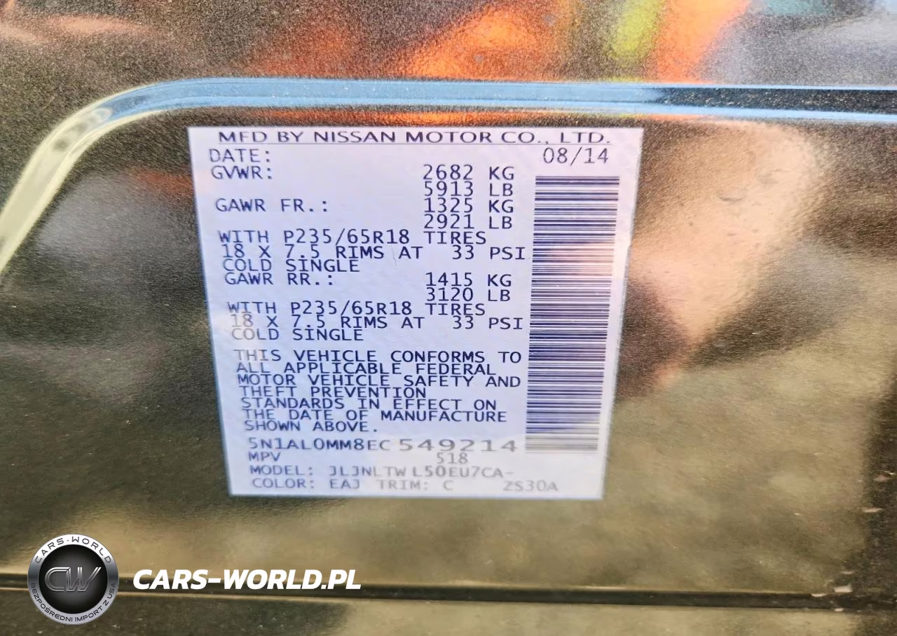 2014 Infiniti Qx60 Base VIN:5N1AL0MM8EC549214 - 13