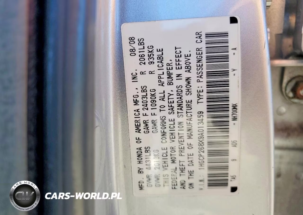 2009 Honda Accord Exl VIN:1HGCP268X9A013459 - 13