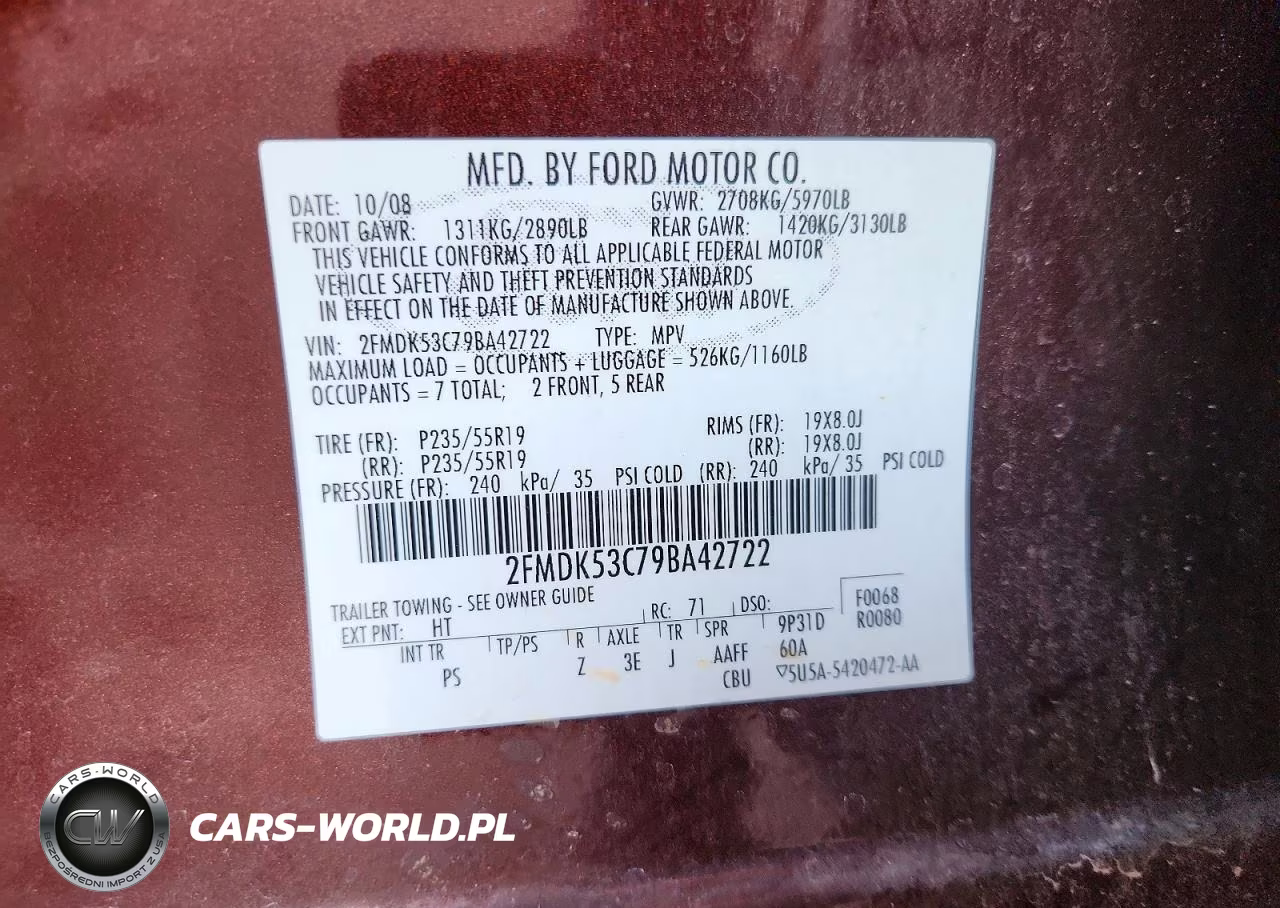 2009 Ford Flex Limited VIN:2FMDK53C79BA42722 - 13