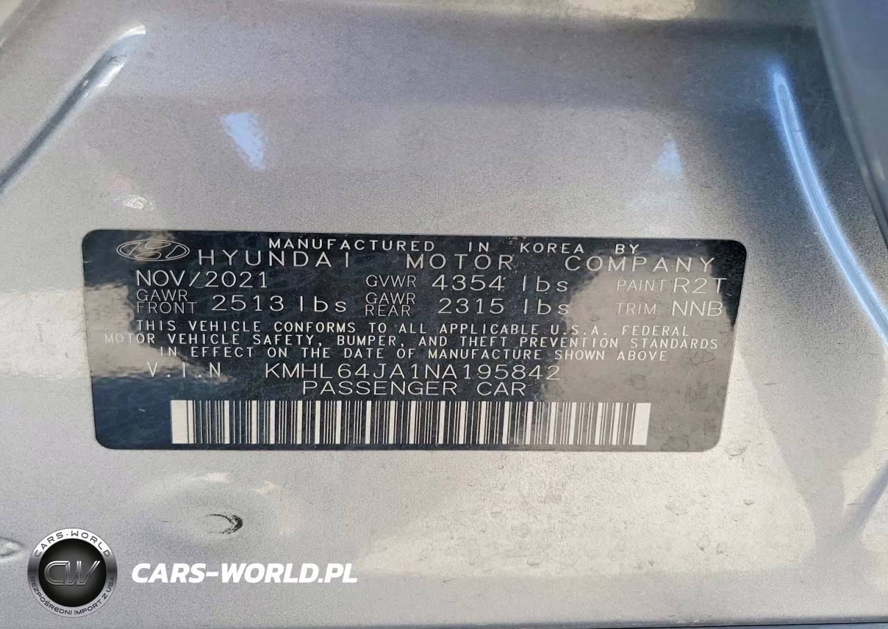 2022 Hyundai Sonata Sel VIN:KMHL64JA1NA195842 - 13