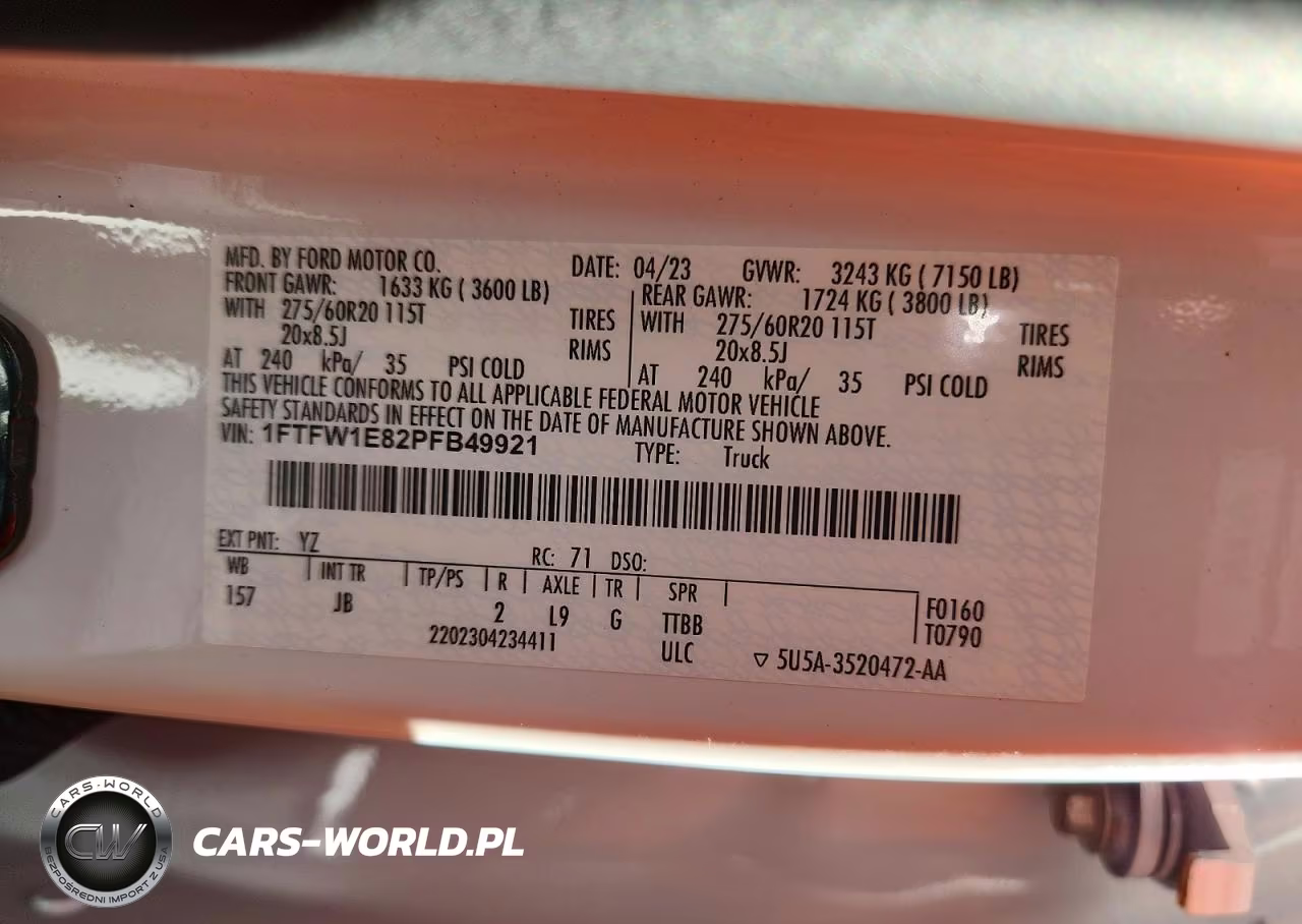 2023 Ford F150 Supercrew VIN:1FTFW1E82PFB49921 - 12