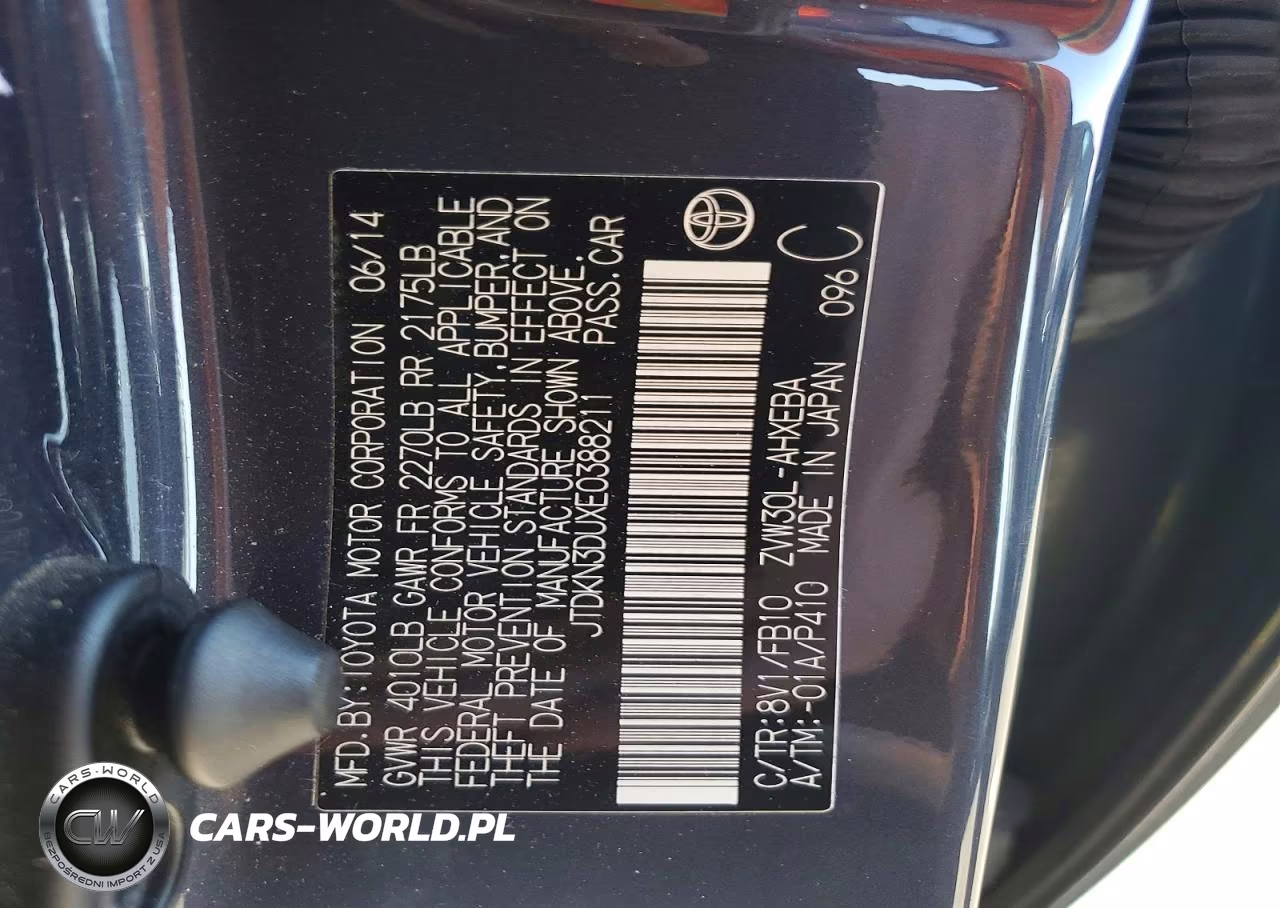 2014 Toyota Prius Two VIN:JTDKN3DUXE0388211 - 12