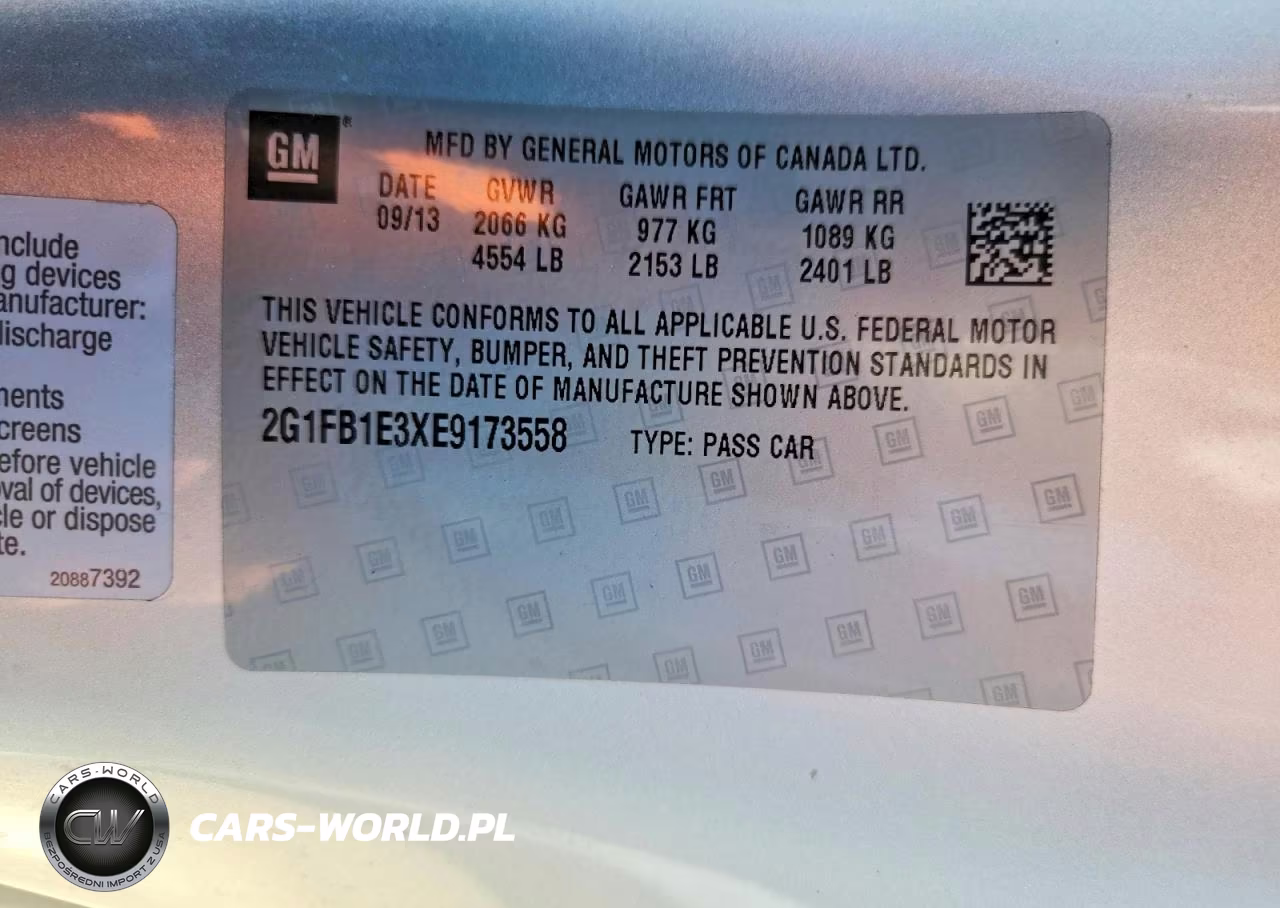 2014 Chevrolet Camaro Lt VIN:2G1FB1E3XE9173558 - 12