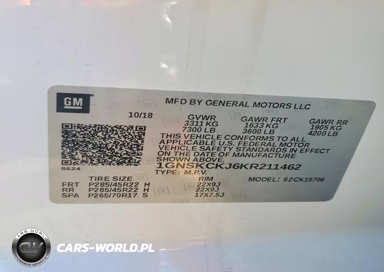 2019 Chevrolet Tahoe K1500 Premier VIN:1GNSKCKJ6KR211462 - 13