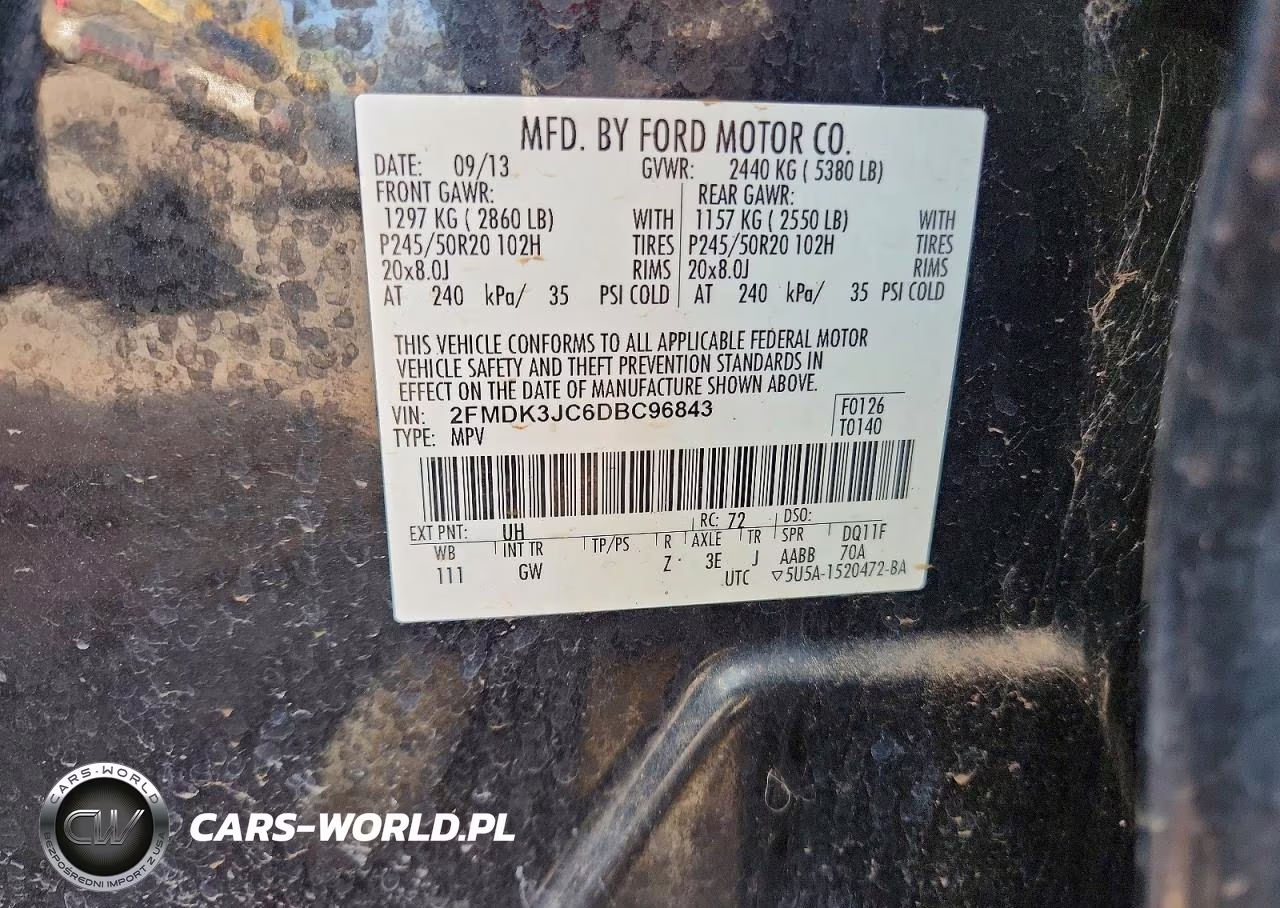 2013 Ford Edge Sel VIN:2FMDK3JC6DBC96843 - 13