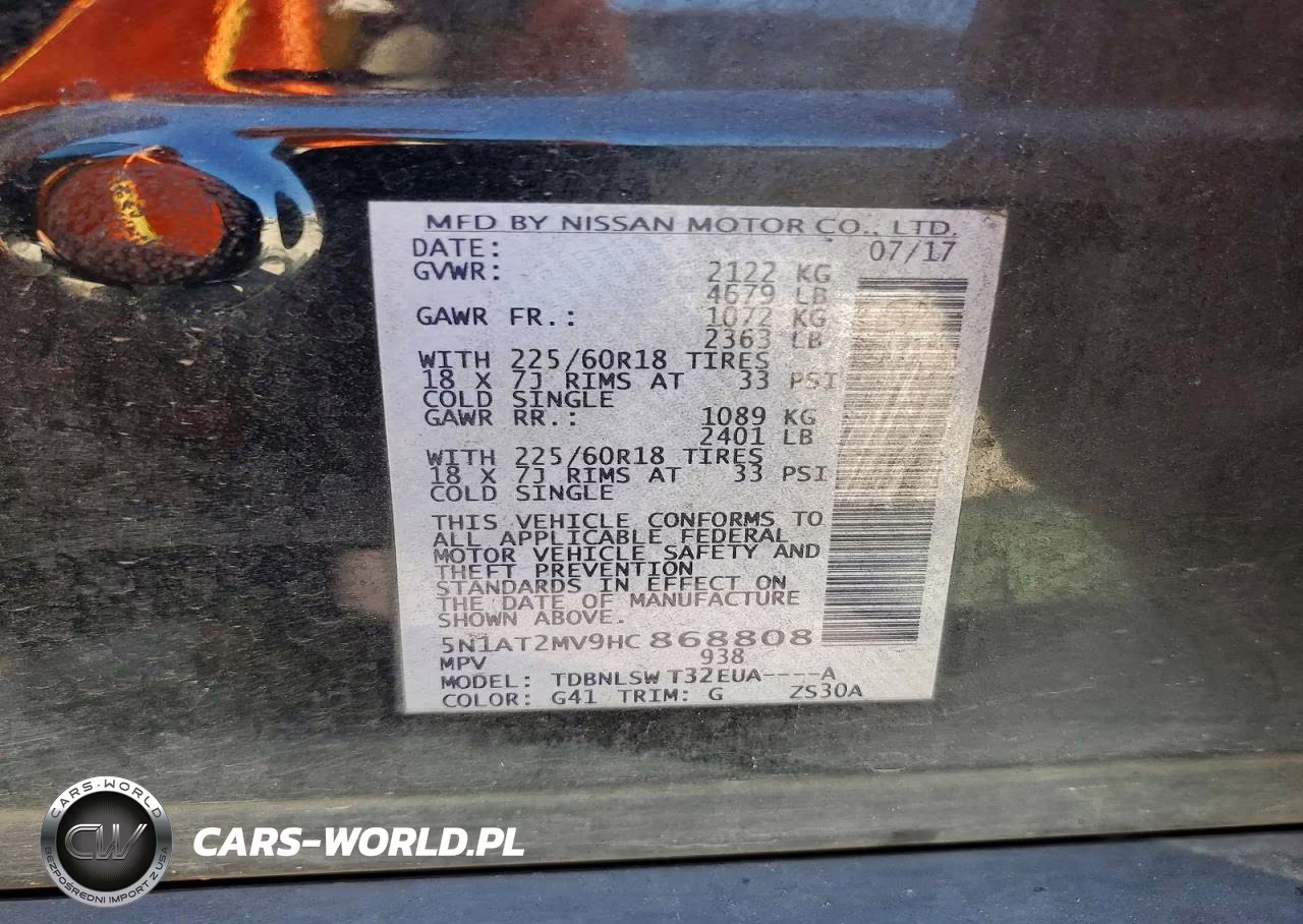 2017 Nissan Rogue Sl VIN:5N1AT2MV9HC868808 - 13