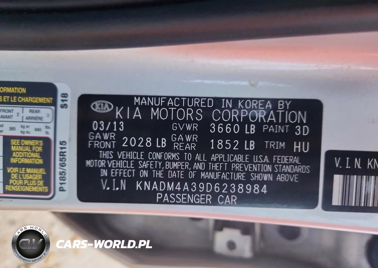 2013 Kia Rio Lx VIN:KNADM4A39D6238984 - 12