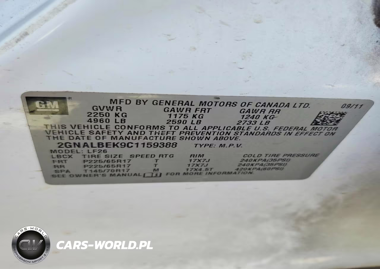2012 Chevrolet Equinox Ls VIN:2GNALBEK9C1159388 - 13