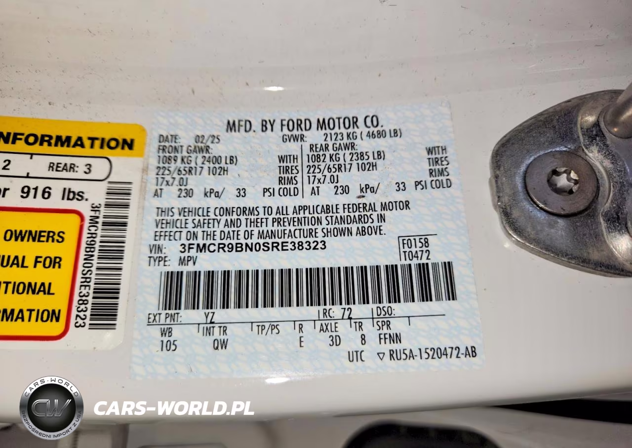 2025 Ford Bronco Sport Big Bend VIN:3FMCR9BN0SRE38323 - 13