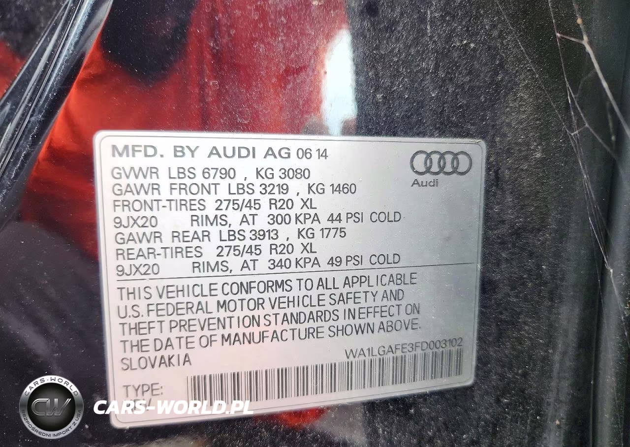 2015 Audi Q7 Premium Plus VIN:WA1LGAFE3FD003102 - 14