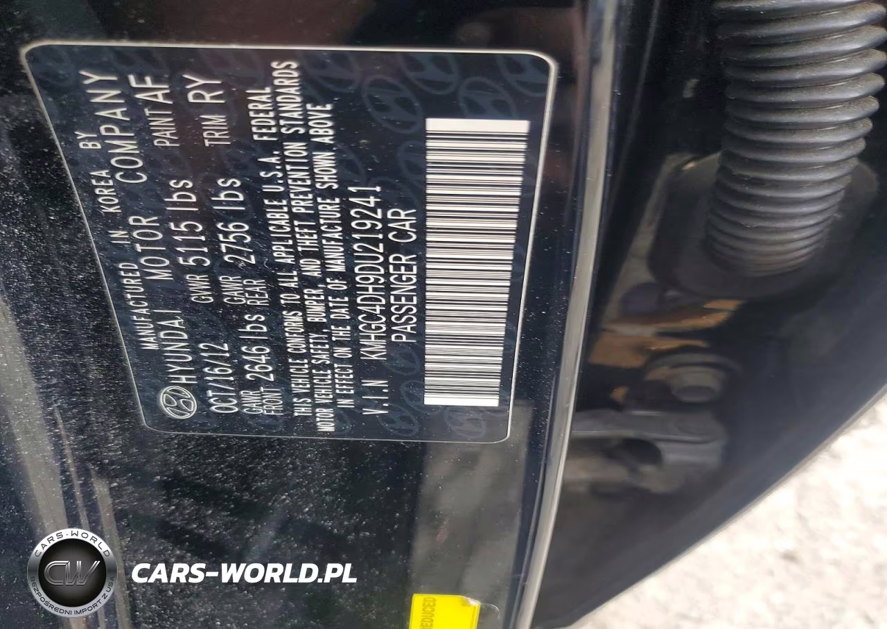 2013 Hyundai Genesis 5.0L VIN:KMHGC4DH9DU219241 - 12