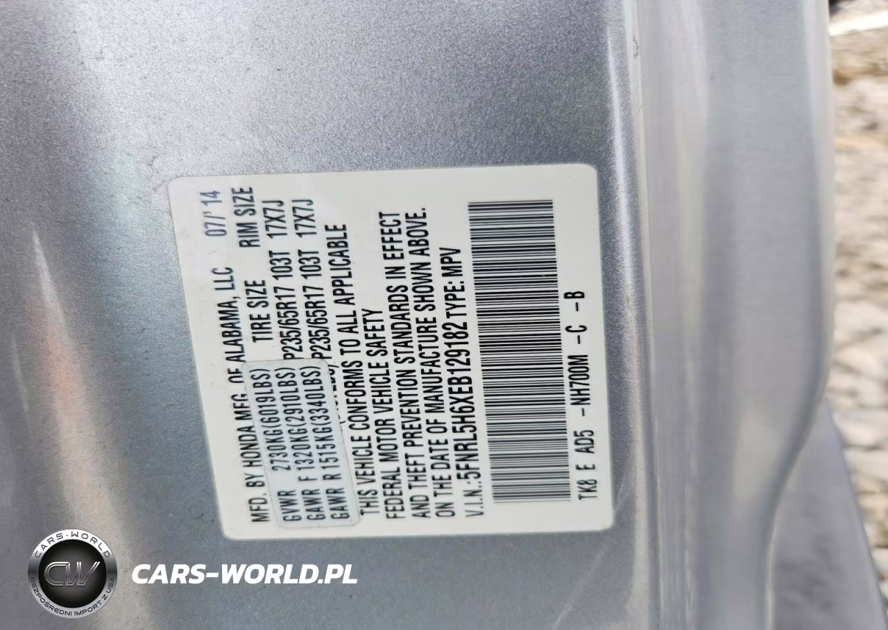 2014 Honda Odyssey Exl VIN:5FNRL5H6XEB129182 - 13