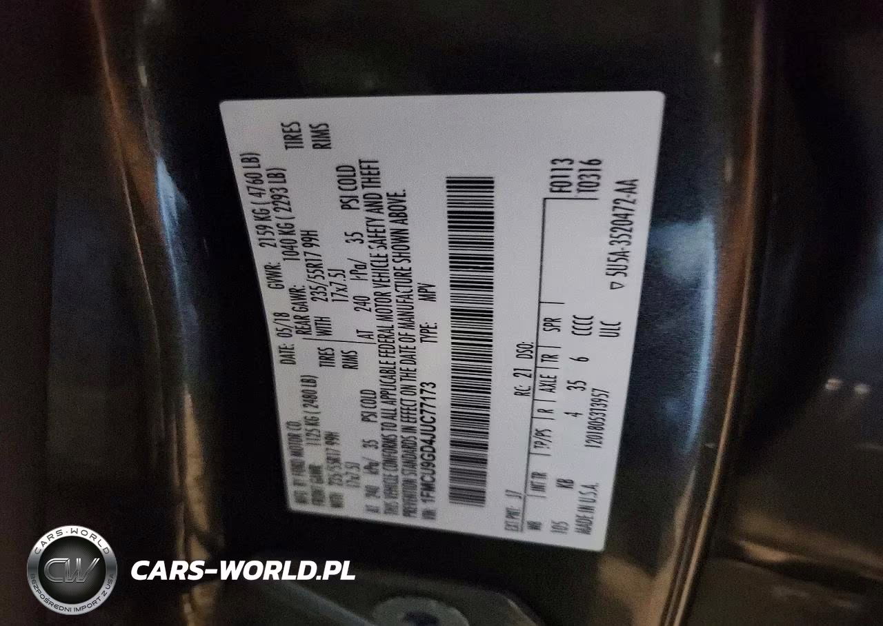 2018 Ford Escape Se VIN:1FMCU9GD4JUC77173 - 13