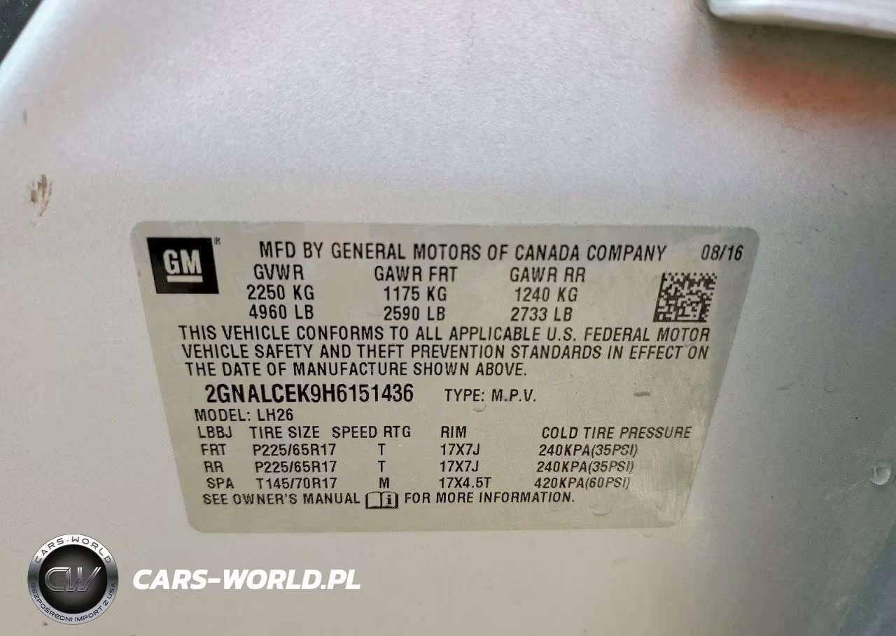 CHEVROLET EQUINOX LT VIN:2GNALCEK9H6151436 - 12