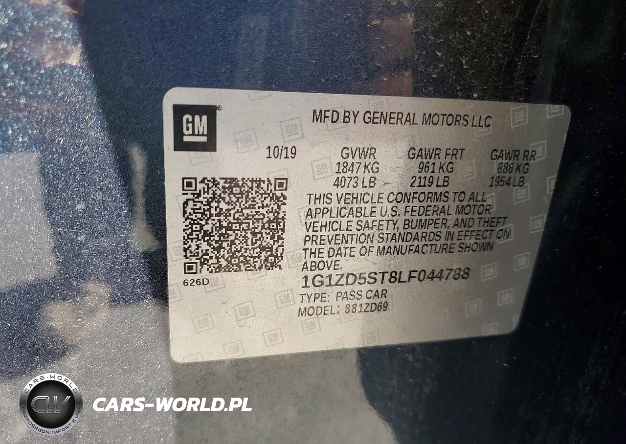 2020 Chevrolet Malibu Lt VIN:1G1ZD5ST8LF044788 - 13